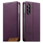 Custodia Dierfeng in ecopelle con magnete e RFID per Galaxy A26 5G, A36 5G, A06