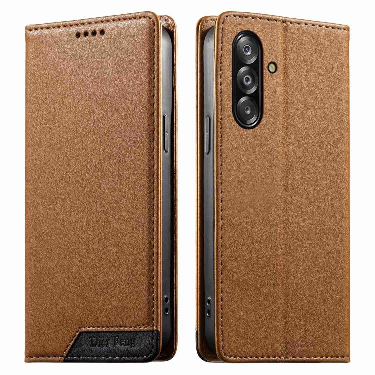Custodia Dierfeng in ecopelle con magnete e RFID per Galaxy A26 5G, A36 5G, A06
