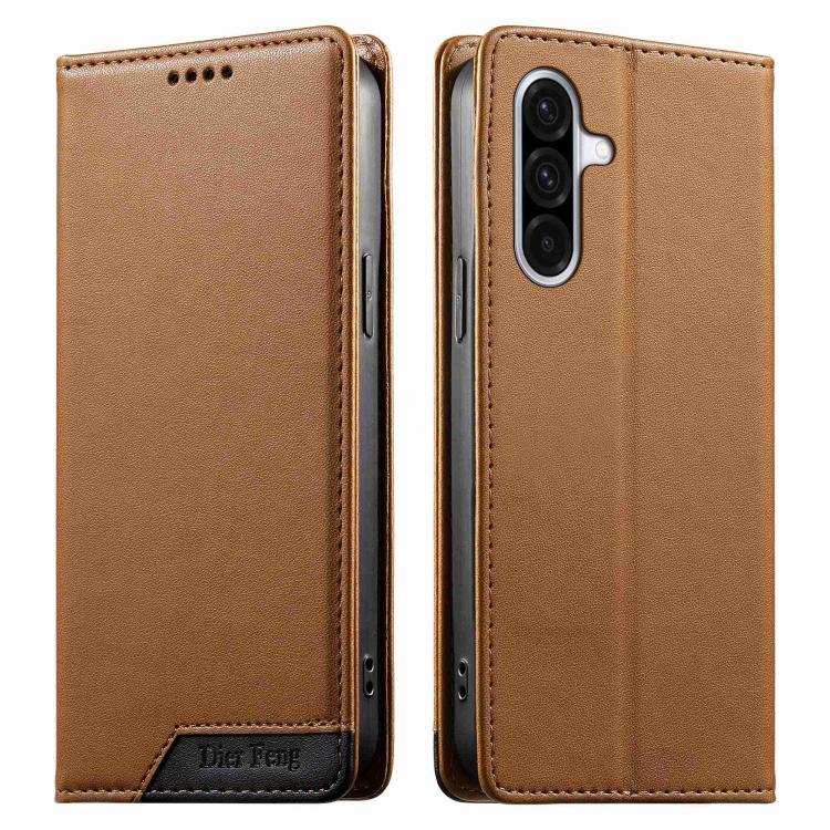 Custodia Dierfeng in ecopelle con magnete e RFID per Galaxy A26 5G, A36 5G, A06