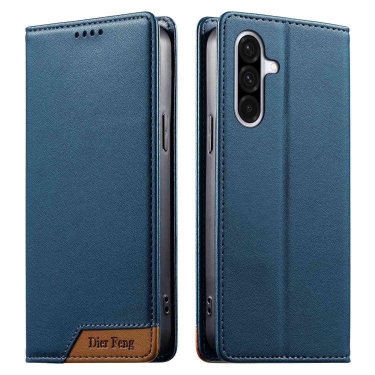 Custodia Dierfeng in ecopelle con magnete e RFID per Galaxy A26 5G, A36 5G, A06