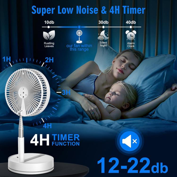 Ventilatore elettrico da tavolo pieghevole e regolabile in altezza F9 con batteria da 8000 mAh
