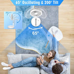 Ventilatore elettrico da tavolo pieghevole e regolabile in altezza F9 con batteria da 8000 mAh