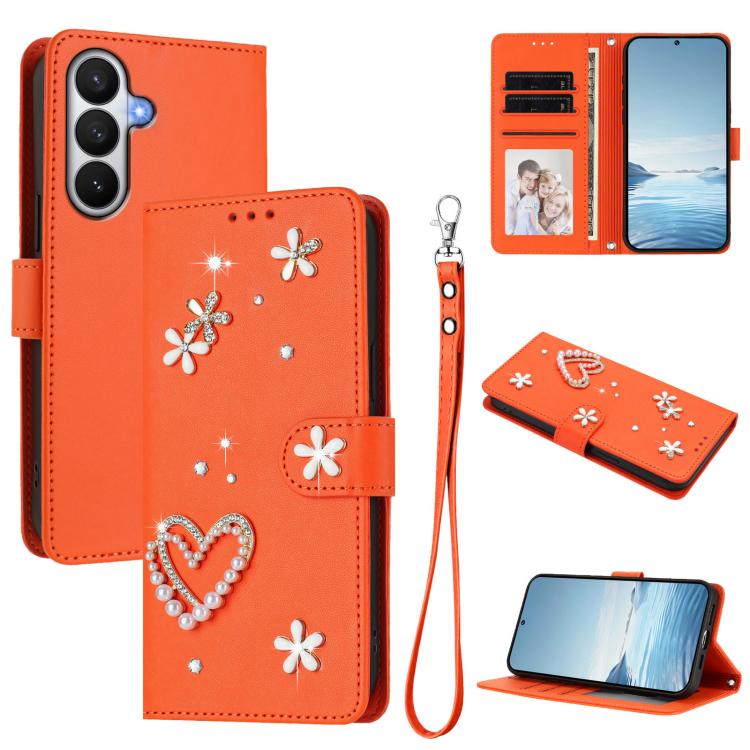 Custodia doppio strato in ecopelle vegana con motivo floreale per Samsung Galaxy