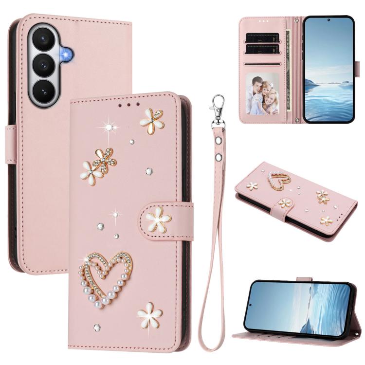 Custodia doppio strato in ecopelle vegana con motivo floreale per Samsung Galaxy