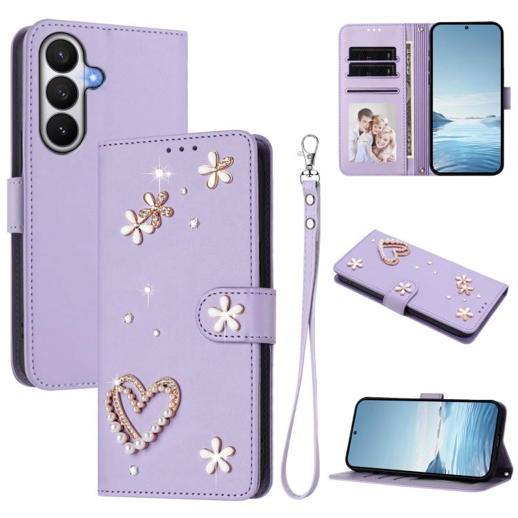 Custodia doppio strato in ecopelle vegana con motivo floreale per Samsung Galaxy