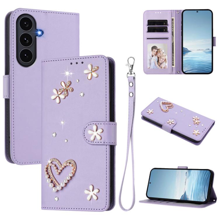 Custodia doppio strato in ecopelle vegana con motivo floreale per Samsung Galaxy
