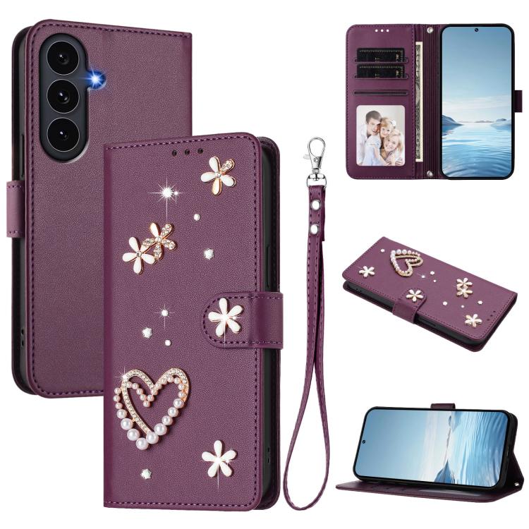 Custodia doppio strato in ecopelle vegana con motivo floreale per Samsung Galaxy