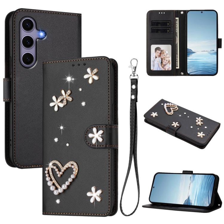 Custodia doppio strato in ecopelle vegana con motivo floreale per Samsung Galaxy