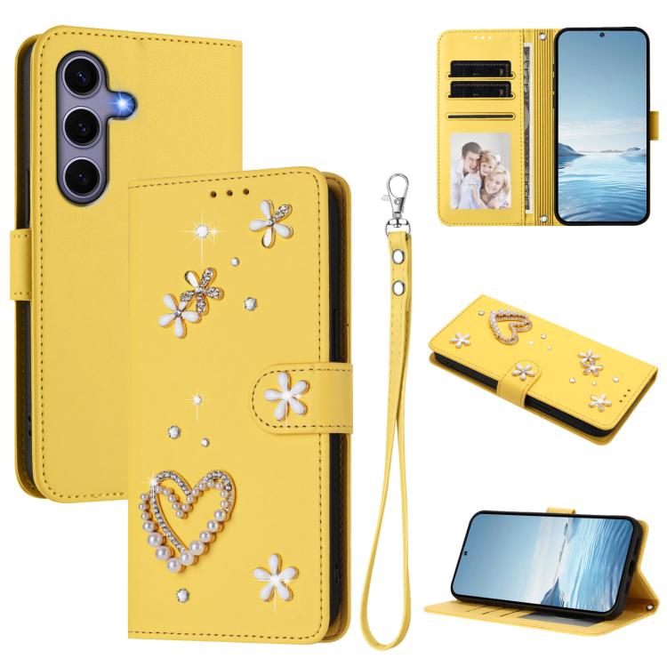 Custodia doppio strato in ecopelle vegana con motivo floreale per Samsung Galaxy