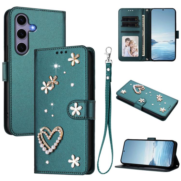 Custodia doppio strato in ecopelle vegana con motivo floreale per Samsung Galaxy