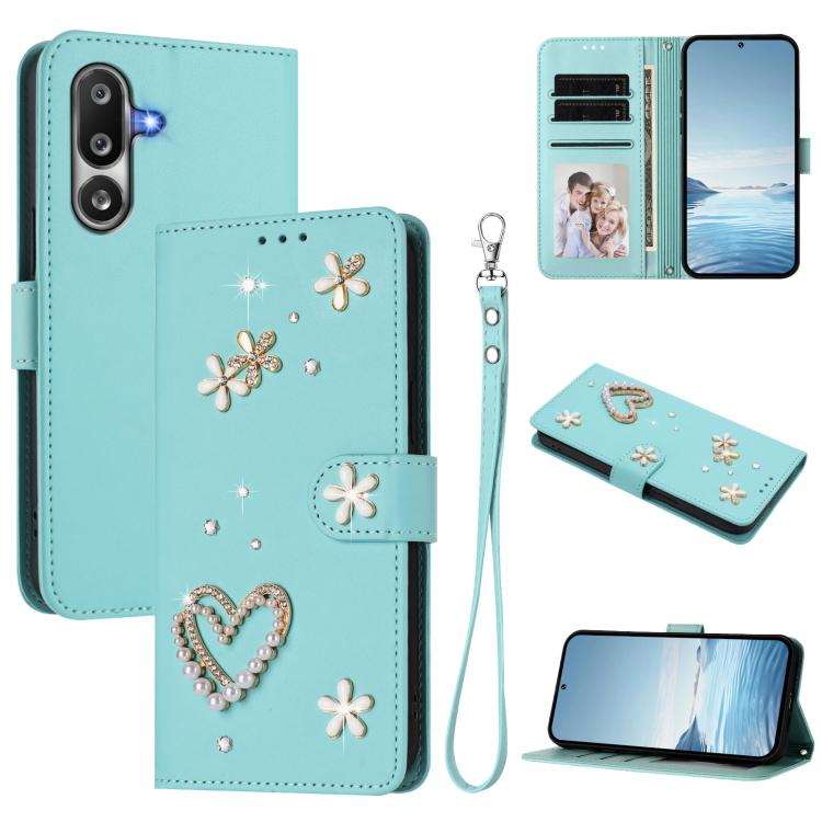 Custodia doppio strato in ecopelle vegana con motivo floreale per Samsung Galaxy