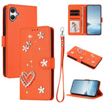 Custodia doppio strato in ecopelle vegana con motivo floreale per Samsung Galaxy