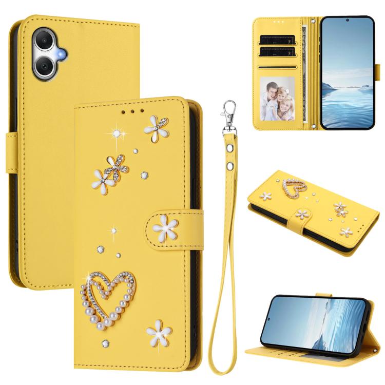 Custodia doppio strato in ecopelle vegana con motivo floreale per Samsung Galaxy