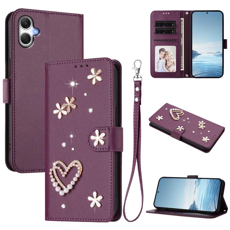 Custodia doppio strato in ecopelle vegana con motivo floreale per Samsung Galaxy