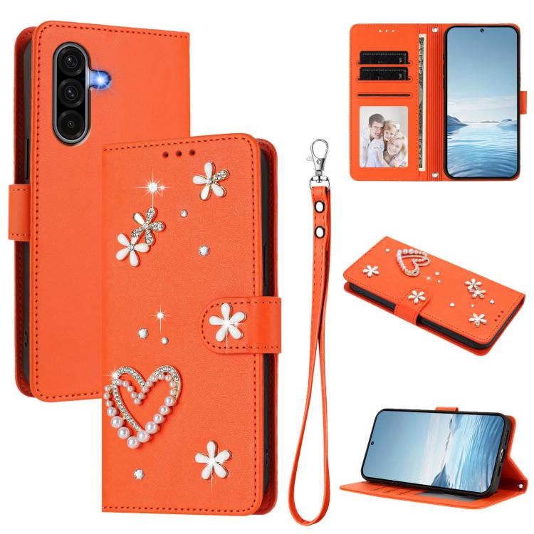 Custodia doppio strato in ecopelle vegana con motivo floreale per Samsung Galaxy