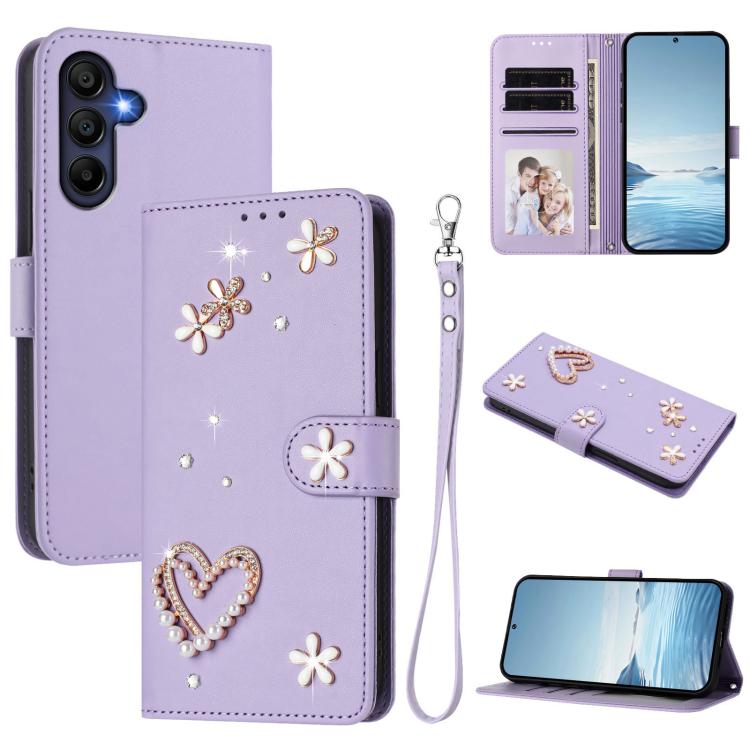 Custodia doppio strato in ecopelle vegana con motivo floreale per Samsung Galaxy