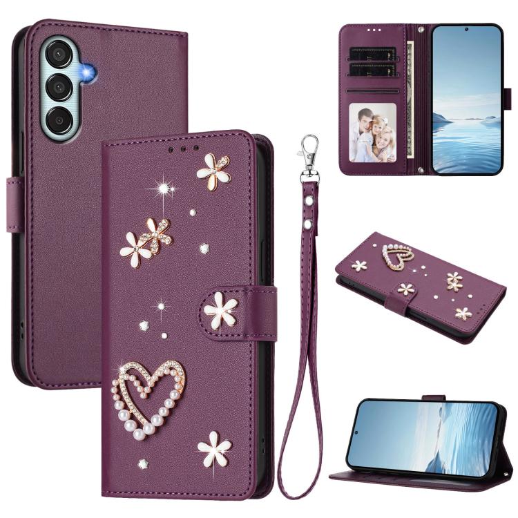 Custodia doppio strato in ecopelle vegana con motivo floreale per Samsung Galaxy