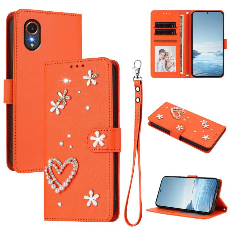 Custodia doppio strato in ecopelle vegana con motivo floreale per Samsung Galaxy