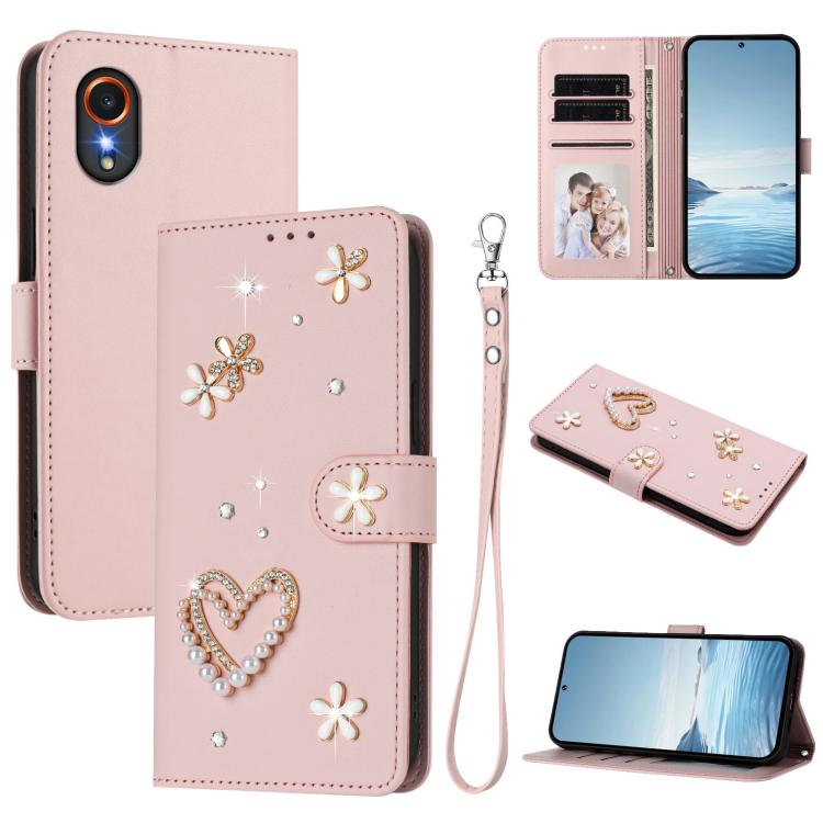 Custodia doppio strato in ecopelle vegana con motivo floreale per Samsung Galaxy