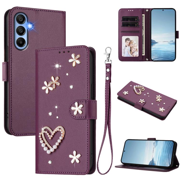 Custodia doppio strato in ecopelle vegana con motivo floreale per Samsung Galaxy