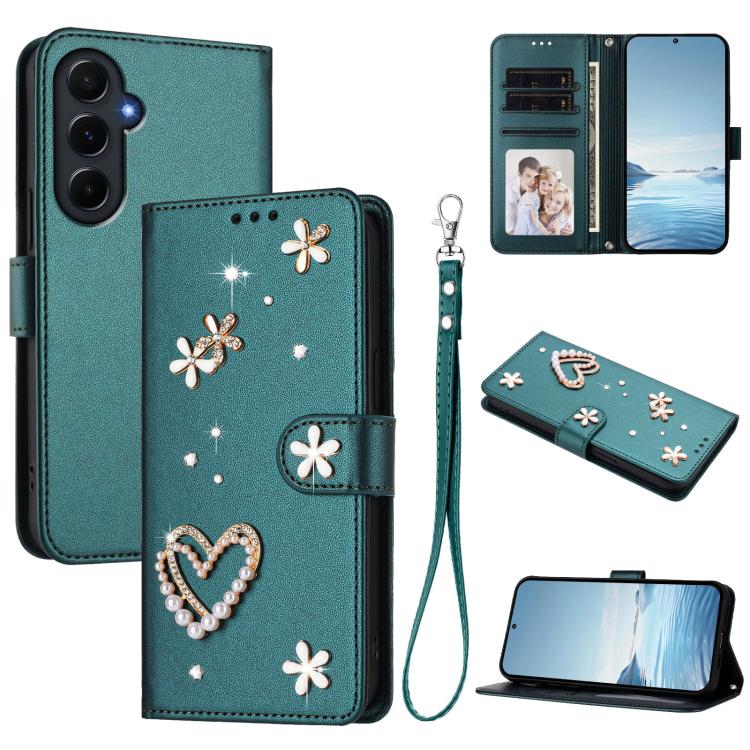 Custodia doppio strato in ecopelle vegana con motivo floreale per Samsung Galaxy
