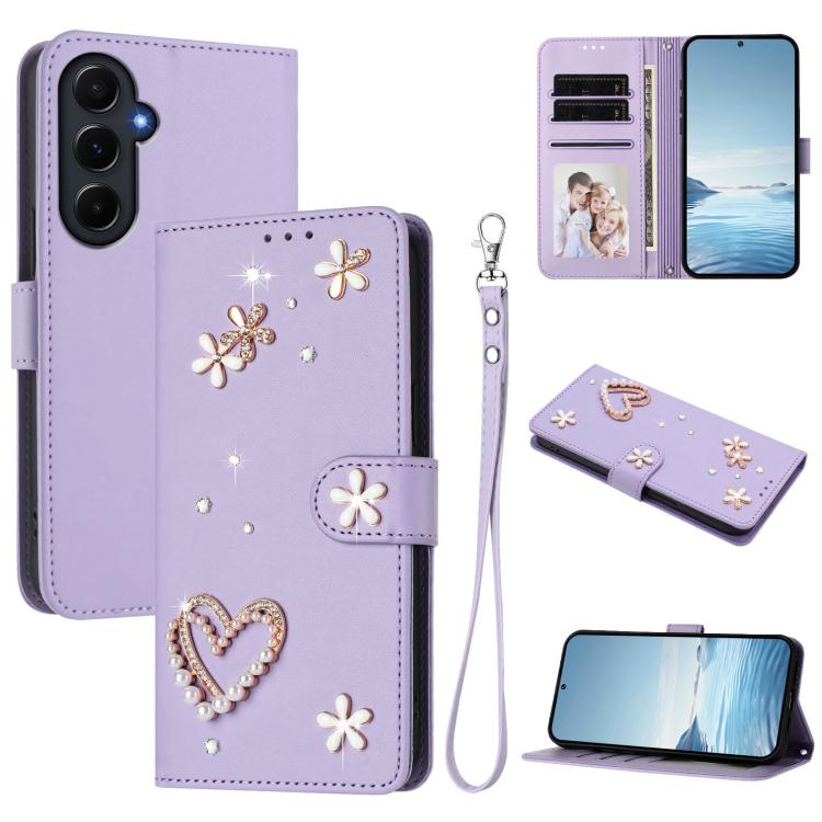 Custodia doppio strato in ecopelle vegana con motivo floreale per Samsung Galaxy