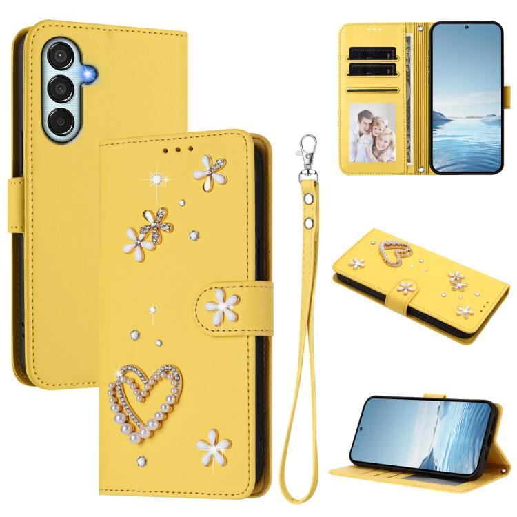 Custodia doppio strato in ecopelle vegana con motivo floreale per Samsung Galaxy
