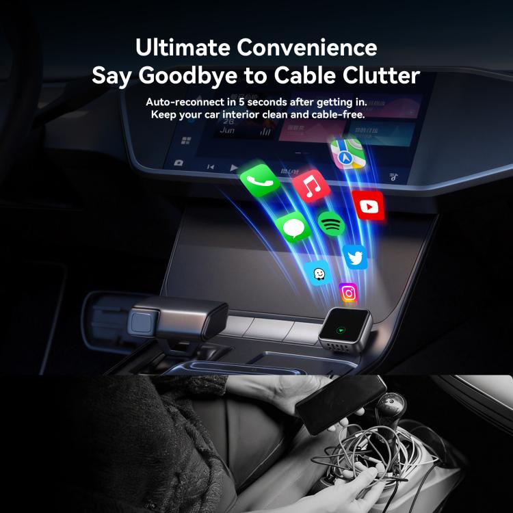 Adattatore wireless JOYROOM JR-CP3 Serie CarPlay 2 in 1 per CarPlay/Android Auto