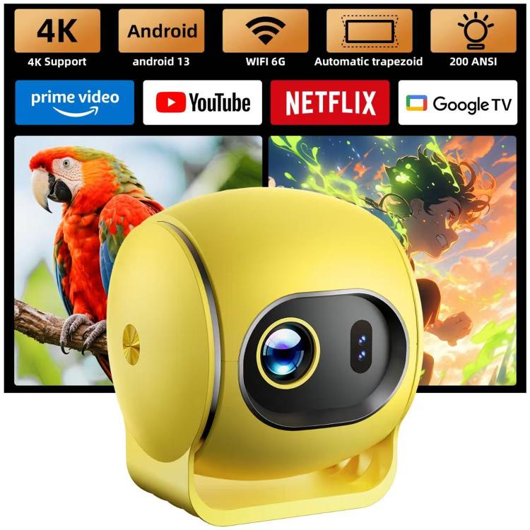 Videoproiettore intelligente Q3 720P con display LCD 150ANSI, 1GB+8GB e autofocus., EU Plug, US Plug, UK Plug, AU Plug