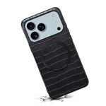 Custodia magnetica in PU effetto coccodrillo per iPhone 17 Pro Ma