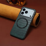 Custodia magnetica in PU effetto coccodrillo per iPhone 17 Pro Ma