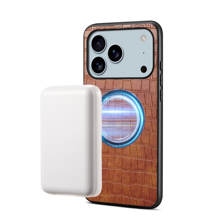 Custodia magnetica in PU effetto coccodrillo per iPhone 17 Pro Ma