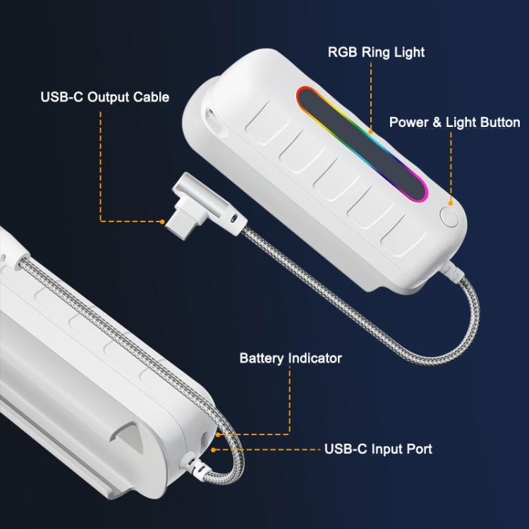 WG30 Power Bank da 5000 mAh, accessorio per visori VR, A8 For Meta Quest 2 / 3 / 3S, A13 For Meta Quest 2 / 3 / 3S, A9 For Meta Quest 2 / 3 / 3S, A8 For Meta Quest 2, A7 For Meta Quest 2