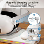 Base di ricarica magnetica per visore e controller VR WG39, spina USA, For Meta Quest 3 / 3S