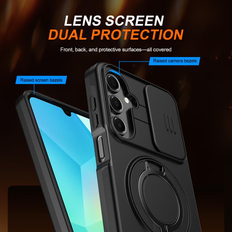 Custodia con schermo scorrevole e supporto magnetico per Galaxy A16 A17 A26