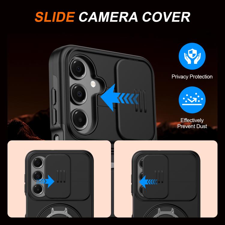 Custodia con schermo scorrevole e supporto magnetico per Galaxy A16 A17 A26