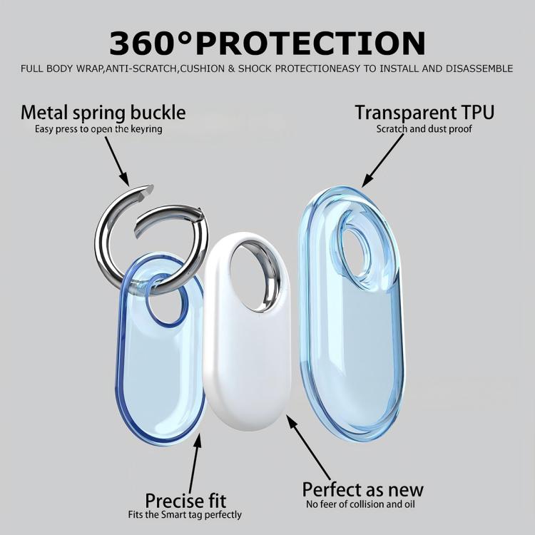 Custodie protettive impermeabili in TPU per Samsung Galaxy SmartTag2, set 4