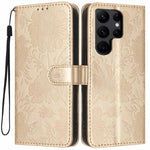Custodia ecopelle con stampa girasole per Samsung Galaxy S23 Ultra, S23+, S23 e