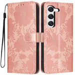 Custodia ecopelle con stampa girasole per Samsung Galaxy S23 Ultra, S23+, S23 e