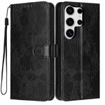 Custodia ecopelle con stampa girasole per Samsung Galaxy S23 Ultra, S23+, S23 e