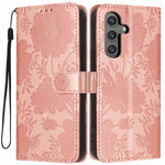 Custodia in ecopelle con stampa girasole per Samsung Galaxy S24 FE, S24+, S24 e