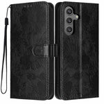 Custodia in ecopelle con stampa girasole per Samsung Galaxy S24 FE, S24+, S24 e