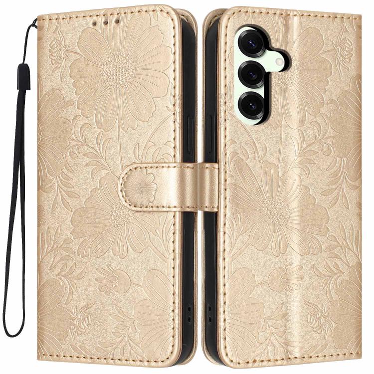 Custodia ecopelle con stampa girasole per Samsung Galaxy S25 FE, Edge, S25 e