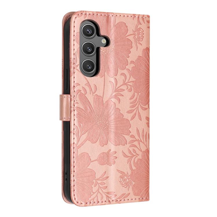 Custodia ecopelle con stampa girasole per Samsung Galaxy S25 FE, Edge, S25 e