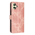 Custodia ecopelle con stampa girasole e cordino nero per Samsung Galaxy A05, A34