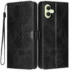 Custodia ecopelle con stampa girasole e cordino nero per Samsung Galaxy A05, A34