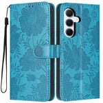 Custodia ecopelle con stampa girasole e cordino nero per Samsung Galaxy A05, A34