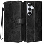 Custodia ecopelle con stampa girasole e cordino nero per Samsung Galaxy A05, A34