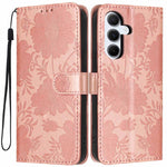 Custodia ecopelle con stampa girasole e cordino nero per Samsung Galaxy A05, A34