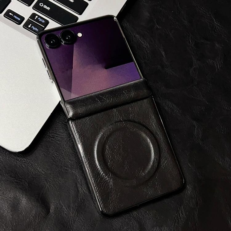 Custodia per telefono con asse magnetico integrato e texture Crazy Horse per